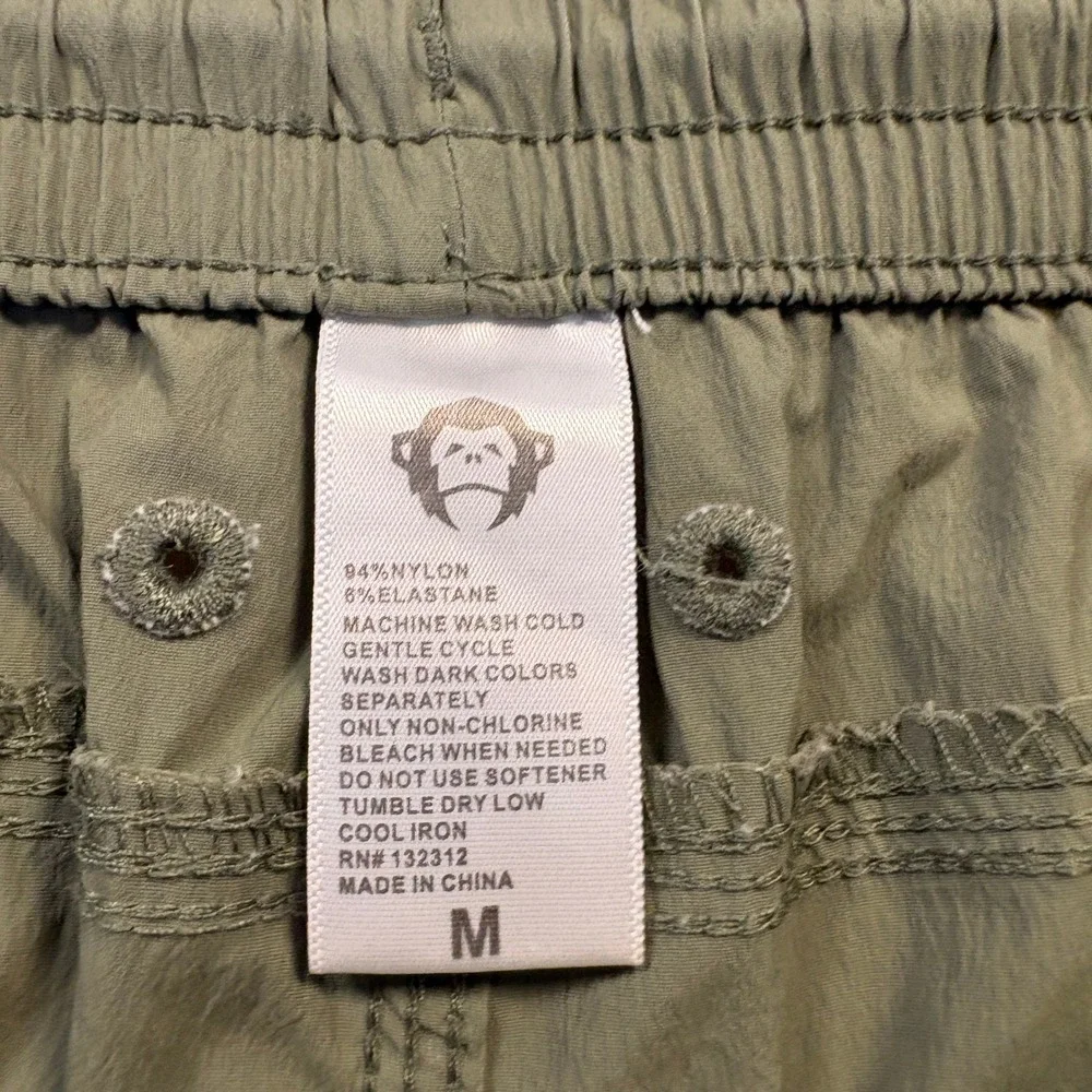 Howler Bros Horizon Hybrid Shorts Mens Medium Green Elastic Waist Nylon Stretch